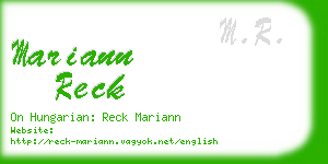 mariann reck business card